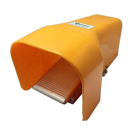 Interstate Pneumatics 2-Position 3-Port Foot Pedal Air Control Valve 1/4 Inch NPT with Protective Shield VFP440C